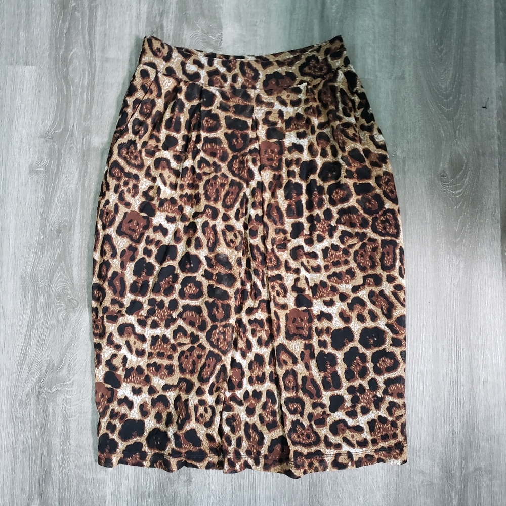 Newport News Women Animal Print Skirt 2